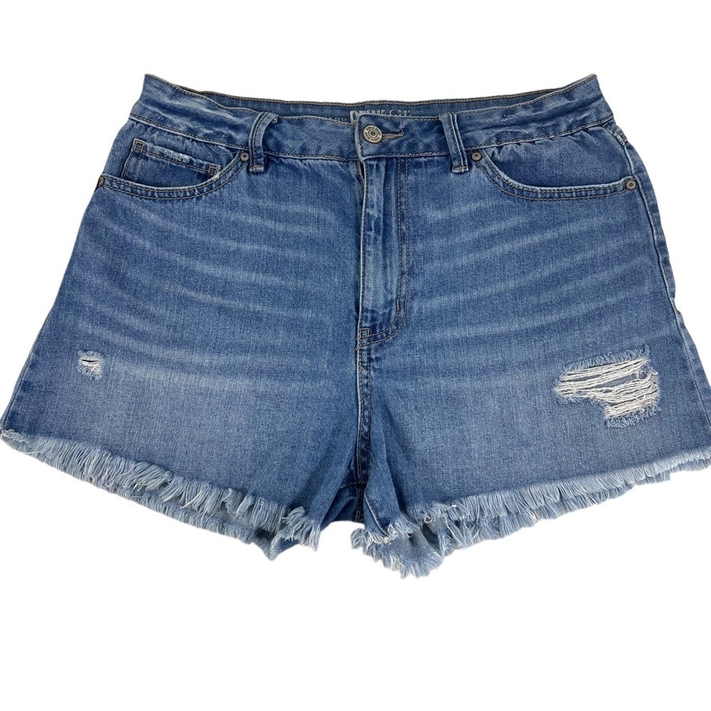 Rewash High Waisted Distressed Reunion Shorts